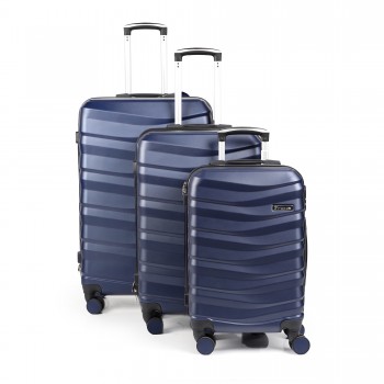 Série de 3 valises ABS Bleu
