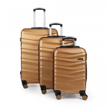 Série de 3 valises ABS Bronze