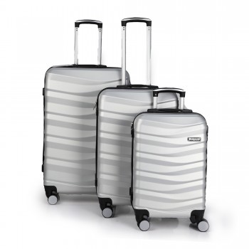 Série de 3 valises ABS Gris