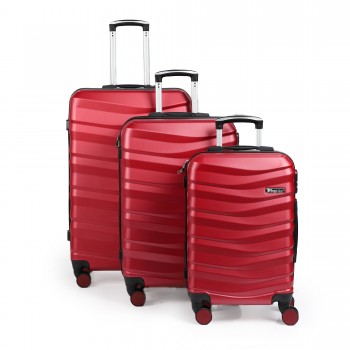 Série de 3 valises ABS Rouge