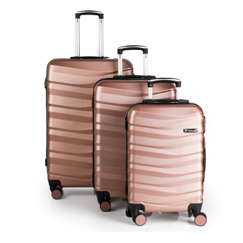 Série de 3 valises ABS Rose...